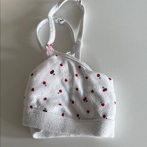 Victoria's Secret White Bralette with Cherry Design